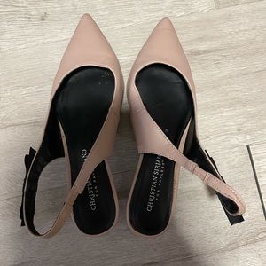 Christian Siriano Sage Blush Pink Bow Pumps